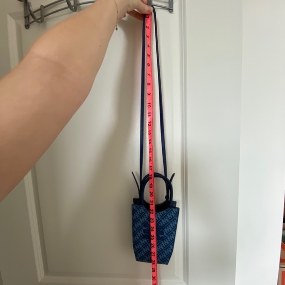 JW PEI Fei Dark Blue Monogram Logo Phone Bag Crossbody Purse Minibag | Navy - Picture 7 of 15